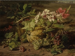 Still Life with Fruit and Flowers by Gerardina Jacoba van de Sande Bakhuyzen