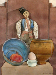 Still Life With Serbian Doll by Mira Bogicevic