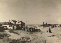 Strandgezicht bij Noordwijk aan Zee by Solomon Leonard Verveer