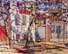 Street Scene by Abraham A Manievich