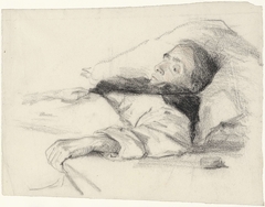 Studie van een man te bed by Bramine Hubrecht