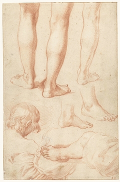 Study of legs, and the torso of a boy by Abraham Bloemaert