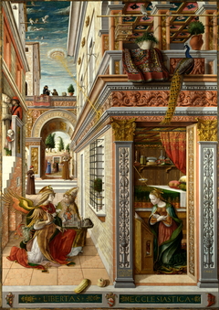 The Annunciation, with Saint Emidius by Carlo Crivelli