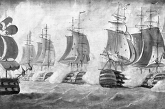 The battle of Trafalgar, 21 October 1805 by Anonymous