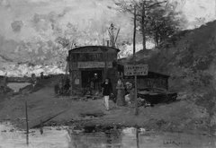 The Boathouse by François-Joseph Luigi Loir