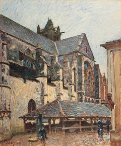 The Church at Moret in the Rain by Alfred Sisley