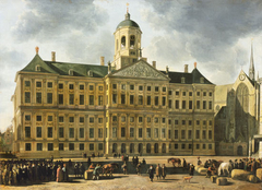 The City hall of Amsterdam by Gerrit Adriaenszoon Berckheyde