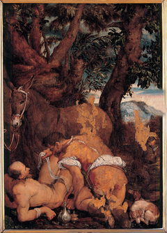 The Good Samaritan (1550) by Jacopo Bassano