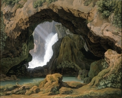 The Grotto of Neptune in Tivoli by Johann Martin von Rohden