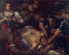 The Philistines Gouging out Samson's Eyes by Gioacchino Assereto