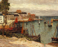 The Port of Sauzon, Belle-Isle-en-Mer by Maxime Maufra