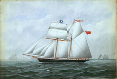 The schooner Little Beauty by William Pearn