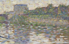 The Seine at Courbevoie by Georges Seurat