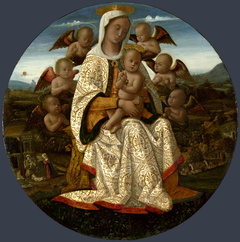 The Virgin and Child with Cherubim by Bernardino Fungai