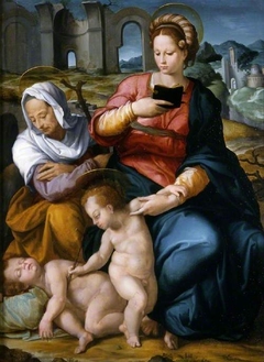 The Virgin and Child with St Elizabeth and the infant Baptist by Jacopino del Conte