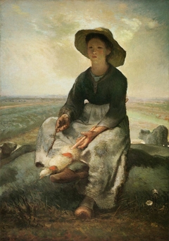 Young Shepherdess by Jean-François Millet