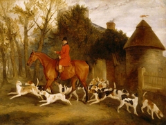 Thomas Sebright with the Fitzwilliam Hounds by Richard Barrett Davis