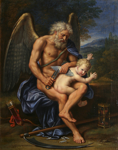 Time Clipping Cupid's Wings by Pierre Mignard