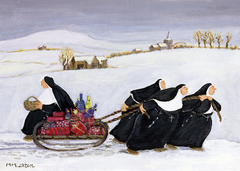 Tobagganing by Margaret Loxton