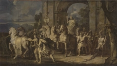 Triumphzug Alexanders des Großen: Alexander der Große als Triumphator (Folge 12/12) by Gerard de Lairesse