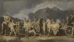 Triumphzug Alexanders des Großen: Gefangene und Streitwagen (Folge 8/12) by Gerard de Lairesse