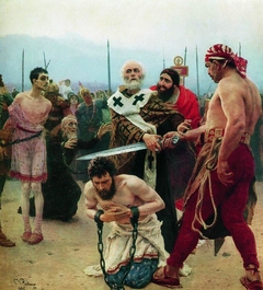 Saint Nicholas of Myra Saves Three Innocents from Death by Ilya Repin