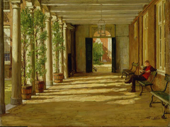 Colonade van het Burgerweeshuis by Nicolaas van der Waay