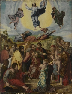 Verklärung Christi (Kopie nach Raffael) by Hans Muelich