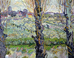 View of Arles, Flowering Orchards by Vincent van Gogh