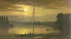 View of the Elbe near the Brühlsche Terrasse by Johan Christian Dahl