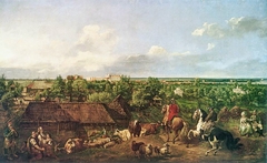 View of Ujazdów from the Royal Baths by Bernardo Bellotto