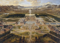 vue du château et des jardins de Versailles, prise de l'avenue de Paris, 1668 by Pierre Patel