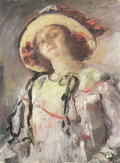 Wilhelmine mit gelbem Hut by Lovis Corinth