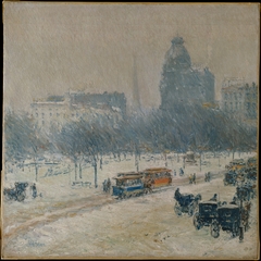 Winter in Union Square by Childe Hassam