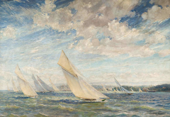 Yacht Racing In The Solent by Alice Maud Fanner