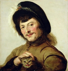 Young Man with a Cat by Judith Leyster