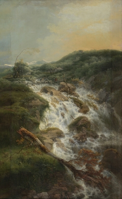 Zwitsers landschap met waterval by Gerard van Nijmegen