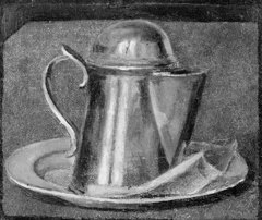 A Barber's Pewter Jug by Lorenz Frølich