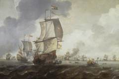 A Battle of the First Dutch War, 1652-54 by Reinier Nooms