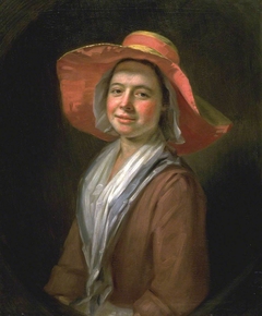 A Girl in a Straw Hat by Balthasar Denner