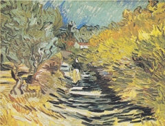 Path in Saint-Remy with Female Figure by Vincent van Gogh