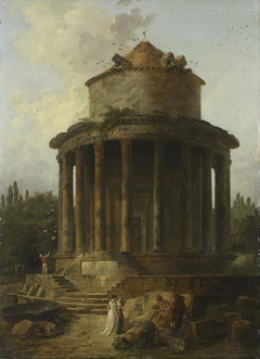 A Round Temple Once Dedicated to Venus by Hubert Robert