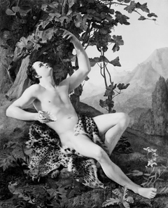 A young faun picking grapes by Heinrich Eddelien