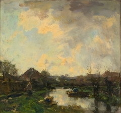 Aan de vaart by Jacob Maris