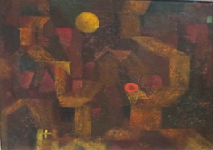 Abstract Architectural Composition with Dark Yellow Ball by Paul Klee