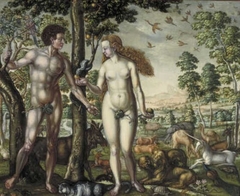 Adam and Eve in Paradise by Sinibaldo Scorza