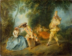 An Italian Comedy Scene by Nicolas Lancret