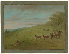 Antelope Shooting - Assinneboine by George Catlin