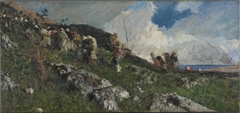 Arabs Ascending a Hill by Marià Fortuny Marsal