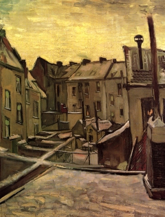 Backyard of Antwerp in the Snow by Vincent van Gogh